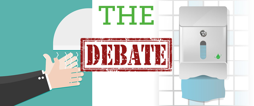 Restroom Paper Towels Verses Hot Air Dryers